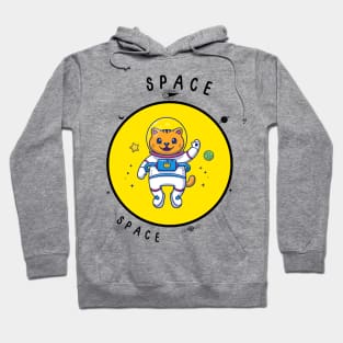 Astronaut Cat 🐈 Chilling in Space Hoodie